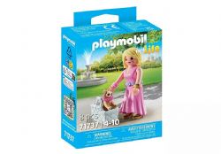 PLAYMOBIL MY LIFE - DAME AVEC CHIHUAHUA ET PANIER POUR TRANSPORT #71737 (0425)